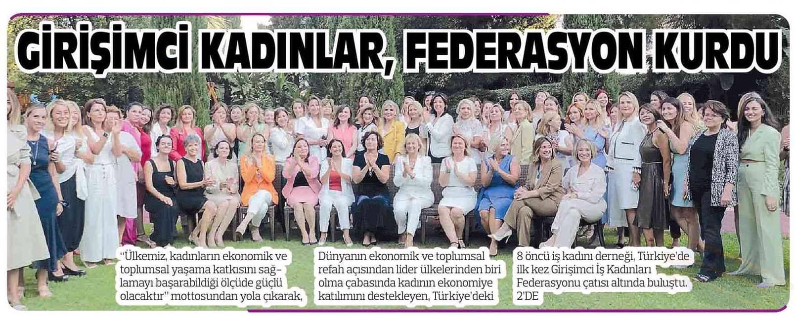 Türkiye’nin İlk Girişimci İş Kadınları Federasyonu Kuruldu!